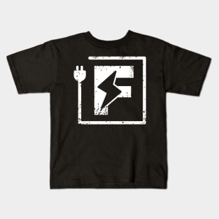 Electrical letter F | Electrician or Electrical Engineer name initial F, Electricity art Kids T-Shirt